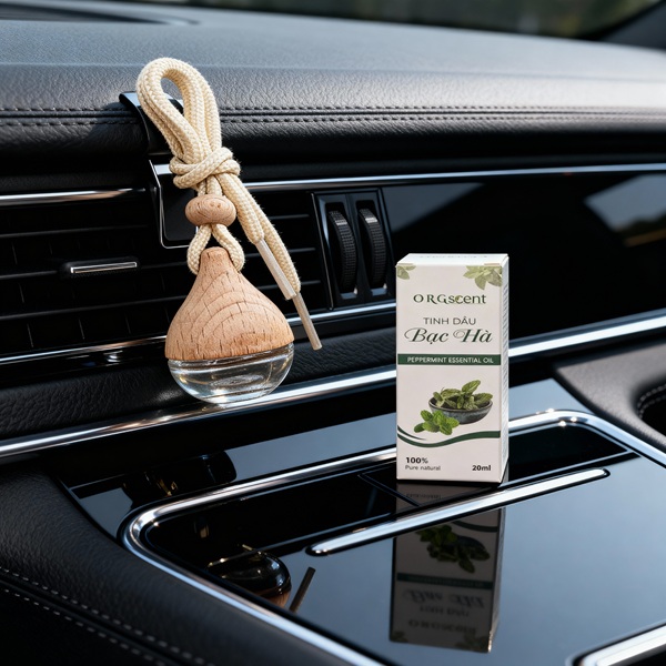 Tinh dầu bạc hà treo xe ô tô hình giọt nước
